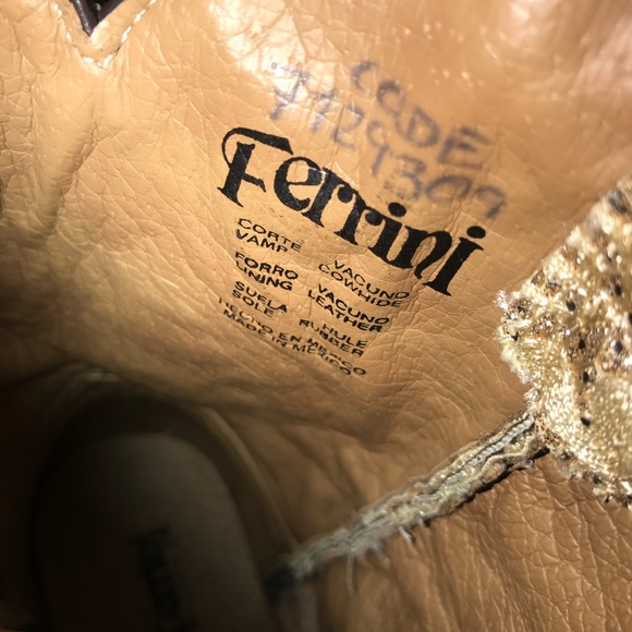 Kids Ferrini Gold Boots - Picture 5 of 5